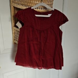 Chic Burgundy Kids Blouse